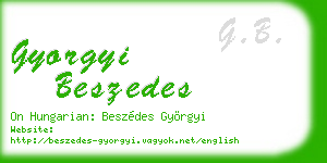 gyorgyi beszedes business card