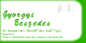gyorgyi beszedes business card